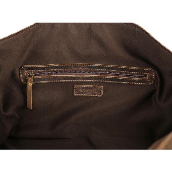 🆕Men Brown Genuine Leather Duffel Travel Overnight Leather Bag Sports Gym Bag - Picture 4 of 9